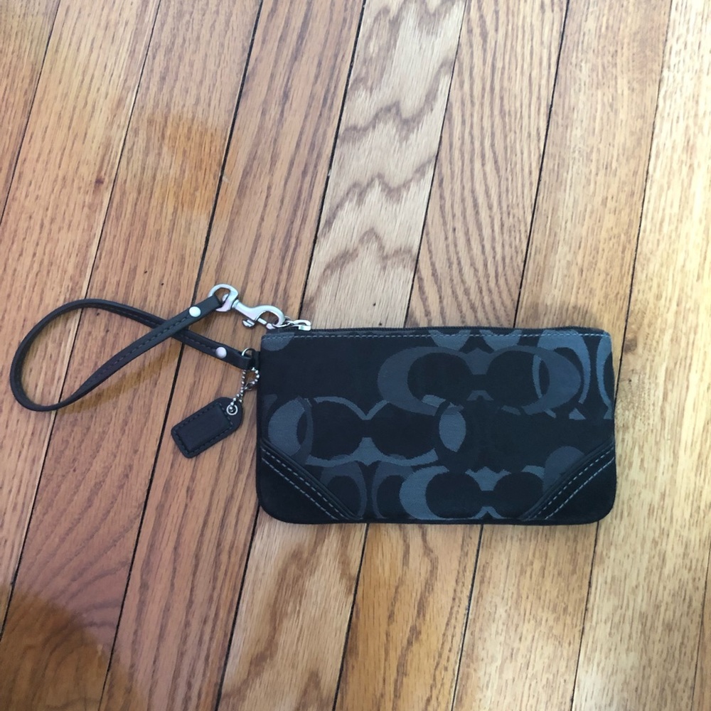Authentic Coach Logo Wristlet